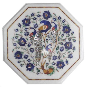 12" Marble Table Top Inlay Art Pietra Dura Home Handmade Decoration Tables Tops - Picture 1 of 1