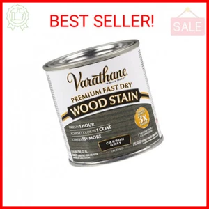 Varathane 307416 Premium Fast Dry Wood Stain, Half Pint, Carbon Gray - Picture 1 of 2