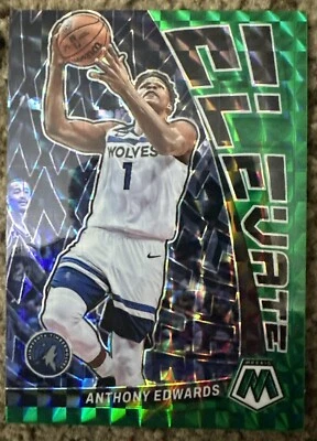 Anthony Edwards 2022-23 Panini Mosaic Elevate Green Prizm #5 - Image 1 of 2