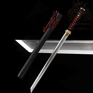 Wakizashi Japanese Samurai Katana Sword Ninja Full Tang T10 Steel Sharp - Picture 1 of 12