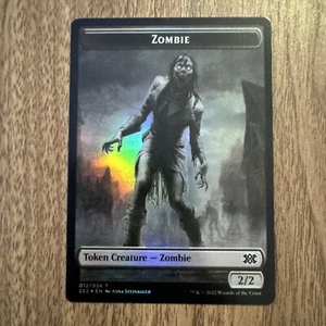 MTG Zombie/ Knight Double-sided Foil Token Double Masters 2022 NM - Picture 1 of 2