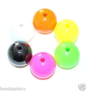 wholesale AAA quality huge heavy solid acrylic round beads of 30 mm, 10 colours - Picture 1 of 11