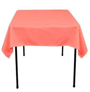 54" x 54 inch Square Overlay Tablecloth 100% polyester Wholesale Wedding party - Picture 1 of 32