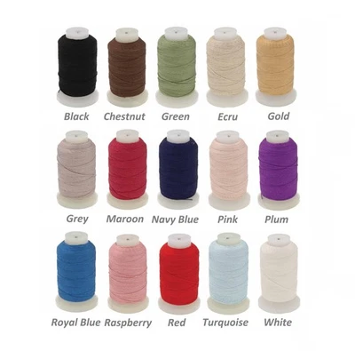 100% шелковая нить размер E 3 слоя. Продается за 200 ярдов / 182,9 метра катушка - Изображение 1 из 2