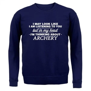 My Head Archery - Kids Hoodie / Sweater - Archer Shooting Bow Love Sport - Picture 1 of 20