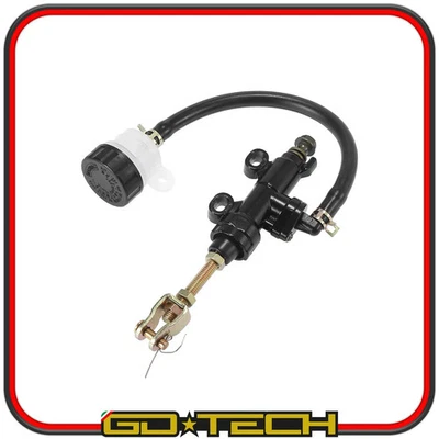 POMPA FRENO POSTERIORE MOTO CROSS ENDURO MOTARD Nero UNIVERSALE con SERBATOIO - Imagen 1 de 4