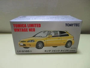 TOMY TEC Tomica Limited Vintage Neo LV-N165a 1/64 Honda Civic Type R 1999 Yellow - Picture 1 of 3