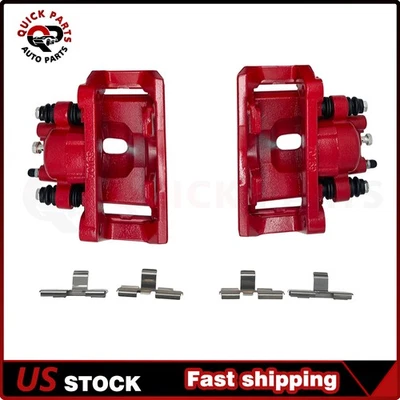 2Pcs Red Rear Disc Brake Calipers for 2002 - 2023 Dodge Ram 1500 Classic Durango Foto 1 de 4