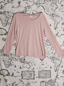 Caslon Langarm-T-Shirt mit Rundhalsausschnitt Oberteil mauve rosa weich dehnbar Damen XL - Bild 1 von 13