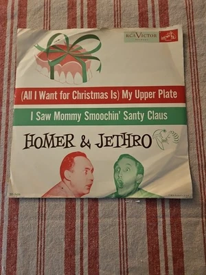 Vtg 1953 RCA Victor 78rpm HOMER & JETHRO I Saw Mommy Smoochin' Santy Claus VG+  - Image 1 of 4