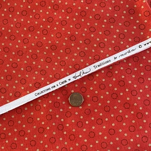 1 YD Moda Collections for a Cause Fabric Muted Red Cotton - Picture 1 of 4