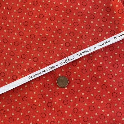 1 YD Moda Collections for a Cause Fabric Muted Red Cotton - Image 1 of 4