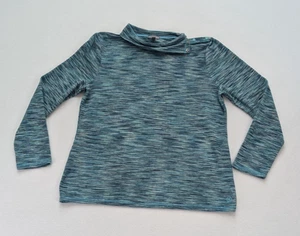 T by Talbots Women's Sweatshirt Size XL Blue Sweater Knit Breathable Long Sleeve - Picture 1 of 21