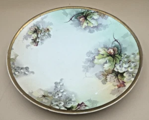 Vintage PSL Imperial Austria handbemalter Teller weiße Trauben 9,75" Goldrand - Bild 1 von 4