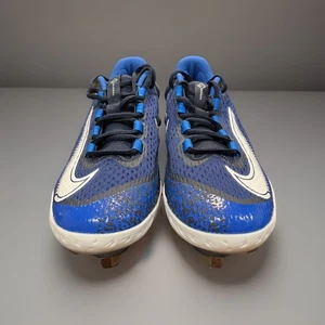 Nike Baseball Cleats Alpha Huarache Elite 4 Navy White DR6851-414 Mens Size 7.5 - Picture 1 of 8