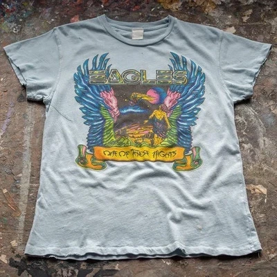 "Camiseta Eagles Band One Of These Nights azul claro gráfica de colección todas las tallas" Foto 1 de 4