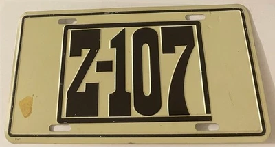 Placa de matrícula de amplificador de estación de radio Z107 Lowell Indiana New Hampshire Missouri Foto 1 de 2