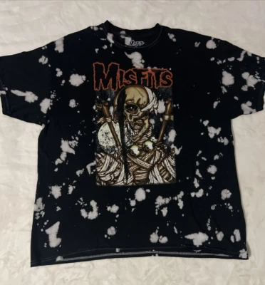 Misfits Men’s XL Black Tie-Dye Pushead Metal Band Tour Concert Logo T-Shirt - Image 1 of 4