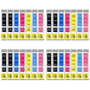 28 Ink Cartridges (Set+Bk) for Epson Stylus Photo PX700W, PX810FW, R360 - Picture 1 of 5