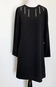 Adrianna Papell Black Cutout Shift Dress NWT Size 2 Retails $130 Price $56 - Picture 1 of 11