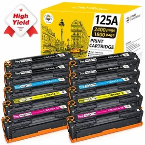 Set toner 10 pezzi CB540A 125A per HP Color LaserJet CM1312nfi CP1215 CP1515 CP1518 - Foto 1 di 8
