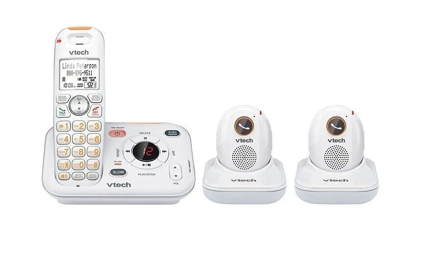 Vtech Careline Plus SN6187 Home Safety Senior Telephone System w 2 SN6167 Pend - Image 1 of 1
