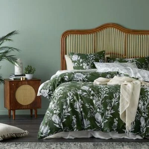 METRO ADELAIDE MOSS SUPER KING QUILT COVER SET BRAND NEW - Imagen 1 de 5