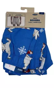 Old Navy Herren Boxershorts 3,75" Schrittlänge Weihnachten Eisbär Schlittschuhlaufen Größe Large - Bild 1 von 3