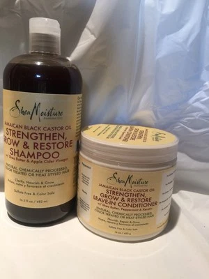 Shea Moisture JAMAICAN BLACK CASTOR OIL SHAMPOO & LEAVE-IN CONDITIONER. - Image 1 of 3