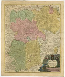 Antique Map of Vlaams-Brabant by Homann Heirs (c.1720) - Picture 1 of 1