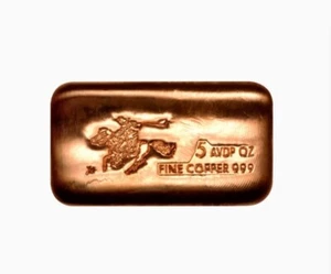 Lingote lingote fino coleccionable de metal apilable 2x 5 oz Pony Copper Bars .999 EE. UU. - Imagen 1 de 2