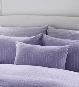 Jasper Conran London Dot To Dot Jacquard Duvet Cover Set, Lavender Grey - SK - Picture 1 of 4