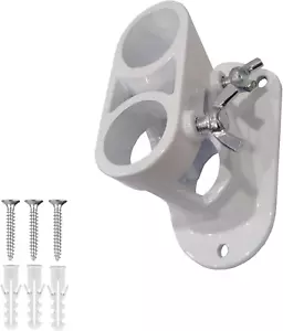 Aluminum Wall Mount Flag Pole Bracket House Flag Pole Holder, Dual Position 1 - Picture 1 of 12