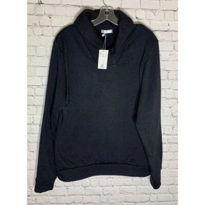 H2H Mens Casual Slim Fit Pullover Sweatshirts, Black - Picture 1 of 4