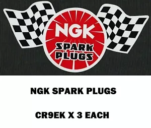 TRIUMPH DAYTONA 675 SPARK PLUGS X 3ea CR9EK * SEE NOTES* - Picture 1 of 4