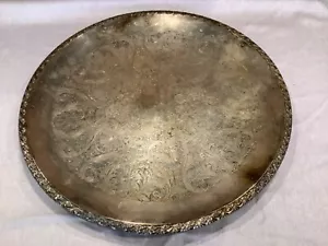 WM Rogers # 767 Silverplate Round 17.5” Silver Serving Platter Tray - Picture 1 of 8