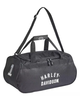 Harley-Davidson Off-White #1 Logo Sports Duffel Bag w/ Shoulder Strap - Black - Image 1 of 4