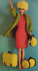 BARBIE / SINDY TRAVEL SET 4ply and 8ply or DK - COPY doll knitting pattern - Photo 1/1