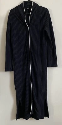 Saks Fifth Avenue Camisón Negro Algodón Rayas Pijama Prendas para dormir Ropa de dormir M Foto 1 de 4