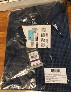 Van Heusen NEU Carbon Blue 2X-Large Big & Tall Kurzarm mit Etikett - Bild 1 von 1
