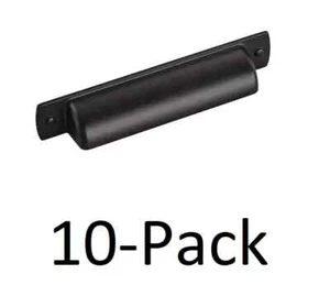 *10-PACK* Amerock Rochdale 3-3/4 in. Classic Matte Black Cabinet Cup Pull *NEW* - Picture 1 of 3