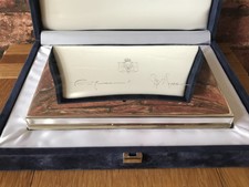 Magnificent King Hussein of Jordan Silver Royal Gift Jewellery Trinket Card Box