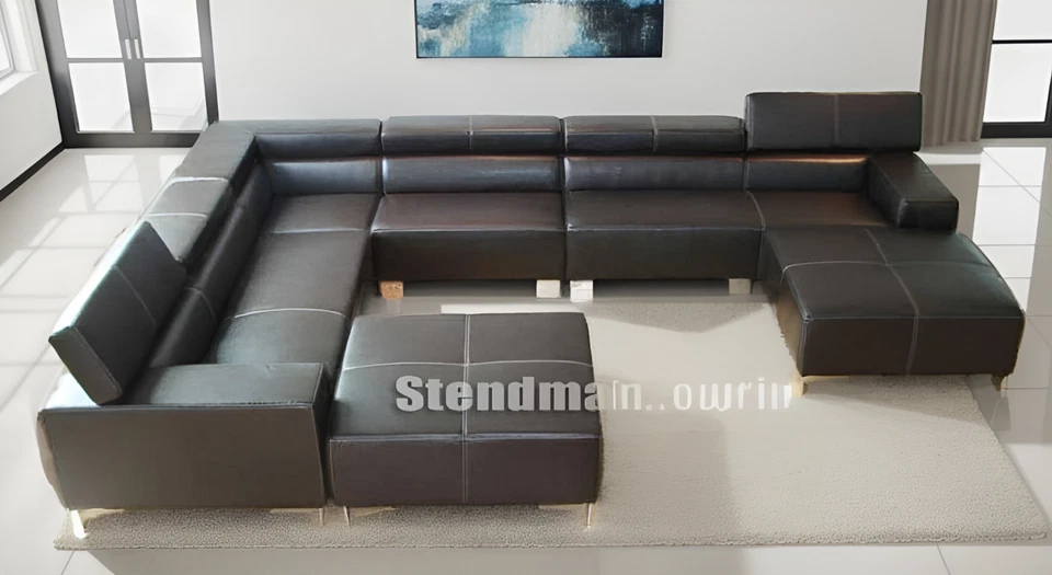 6pc Modern Euro Design Leather Sectional Sofa S205