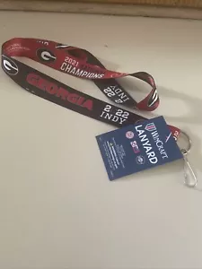 GEORGIA BULLDOGS 2021-22 NATIONAL CHAMPIONS-REVRS LANYARD-XTRA YARD FOR TEACHERS - Picture 1 of 3