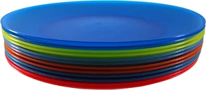 Plastic Dinner Plates Reusable - Unbreakable Lightweight Flat Plates 10 Inch - B - Picture 1 of 12