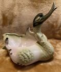 Vintage 1950s Hull Pottery 69 Goose Swan Duck Planter Candy Bowl USA Chartreuse