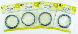 Filo artistico placcato argento colore ematite 16 calibro 1,3mm lotto 4pz gioielli artigianato - Foto 1 di 6