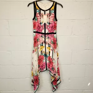Monsoon Kleid Georgia gefüttert Neu mit Etikett Fit & Flare Midi UK 10 EU 38 US 6 Rosa - Bild 1 von 8