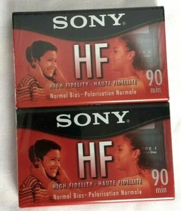 Sony HF 90 min High Fidelity Normal Bias Leerkassetten Kassetten Neu Packung mit 2 - Bild 1 von 3