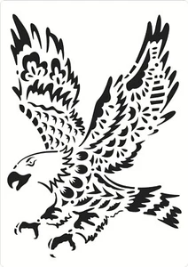 A4 EAGLE Stencil Art Crafts Painting Falcon Hawk Bird DIY Template Drawing Mylar - Picture 1 of 3